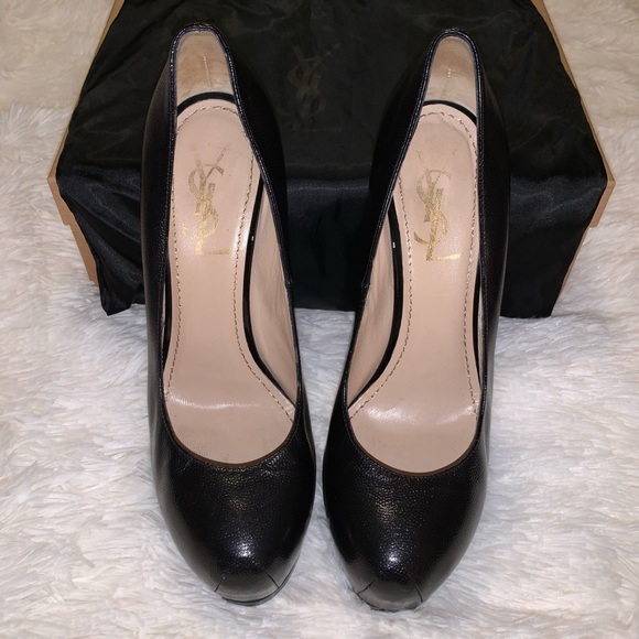 YSL Tribute Two Black Stiletto Heels - Picture 5 of 16